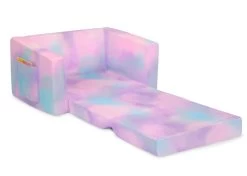 Delta Children Cozee Flip-Out Chair - 2-in-1 Convertible Chair To Lounger For Kids -Kid Household Items 208220 5062 Cozee Chair Pink Tie Dye Silo 23