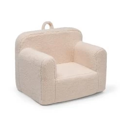 Delta Children Cozee Sherpa Chair For Kids -Kid Household Items 208224 5030 Sherpa CPD Chair Cream Silo 102