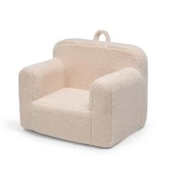 Delta Children Cozee Sherpa Chair For Kids -Kid Household Items 208224 5030 Sherpa CPD Chair Cream Silo 103