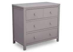Delta Children 3 Drawer Dresser -Kid Household Items 535031 026 3 Drawer Dresser Grey side view d2240d44 e512 40b2 a381 abb93c4c0071