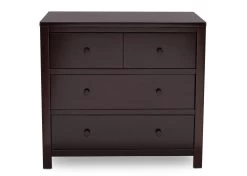 Delta Children 3 Drawer Dresser -Kid Household Items 535031 207 3 Drawer Dresser Dark Chocolate front view 6868abd5 b01e 4453 b6e1 4c98f07c88ca