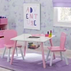 Delta Children 4-Piece Toddler Playroom Set -Kid Household Items 99606GN crop square