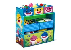 Delta Children Baby Shark 5-Piece Toddler Bedroom Set - Includes Toddler Bed, Table With 2 Chairs And 6 Bin Design And Store Toy Organizer -Kid Household Items 99730SH 1127 bundle baby shark silo 11