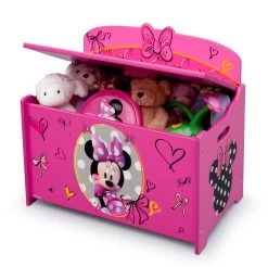 Delta Children Disney Minnie Mouse 2-Piece Toddler Bedroom Set - Includes Toddler Bed And Deluxe Toy Box -Kid Household Items 99732MN 1061 bundle minnie silo 03
