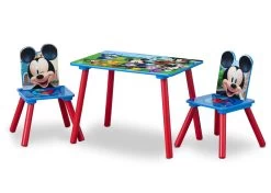 Delta Children Disney Mickey Mouse 5-Piece Toddler Bedroom Set - Includes Toddler Sleep And Play Bed, Table With 2 Chairs And 6 Bin Design And Store Toy Organizer -Kid Household Items 99736MM 1051 bundle mickey silo 03