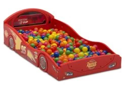 Disney / Pixar Cars Lightning McQueen Plastic Sleep And Play Toddler Bed -Kid Household Items BB81406CR cars toddler plastic floor bed right props