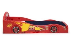 Disney / Pixar Cars Lightning McQueen Plastic Sleep And Play Toddler Bed -Kid Household Items BB81406CR cars toddler plastic floor bed side2 hi res ca8edeb4 d799 4829 a9aa 004502df2ad5