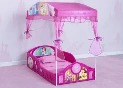 Disney Princess Plastic Sleep And Play Toddler Bed With Canopy By Delta Children