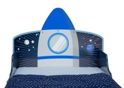 Delta Children Space Adventures Rocket Ship Wood Toddler Bed -Kid Household Items BB81445GN generic space wood toddler bed headboard high res