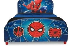 Delta Children Spider-Man Upholstered Twin Bed -Kid Household Items BB81461SM upholstered twin bed footboard hi res