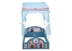 Disney Frozen II Plastic Sleep And Play Toddler Bed With Canopy By Delta Children -Kid Household Items BB81462FZ frozen2 canopy bed front hi res