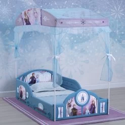 Disney Frozen II Plastic Sleep And Play Toddler Bed With Canopy By Delta Children -Kid Household Items BB81462FZ frozen2 canopy hangtag hi res
