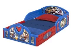 Delta Children Mickey Mouse Plastic Sleep And Play Toddler Bed -Kid Household Items BB81491MM mickey plastic bed left pillow hi res