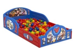 Delta Children Mickey Mouse Plastic Sleep And Play Toddler Bed -Kid Household Items BB81491MM mickey plastic bed right props hi res
