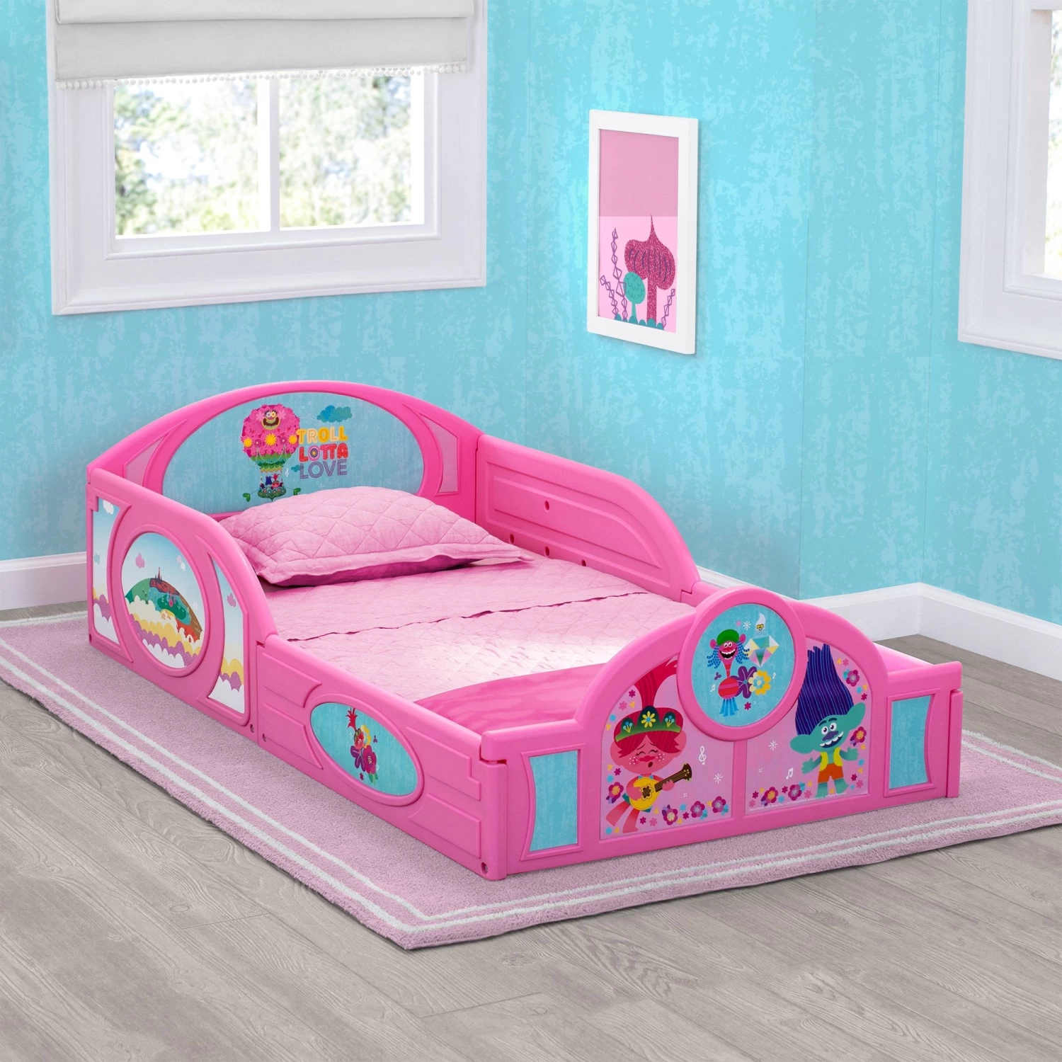 Delta Children Trolls World Tour Plastic Sleep And Play Toddler Bed 7 Delta Children Trolls World Tour Plastic Sleep And Play Toddler Bed - Image 7