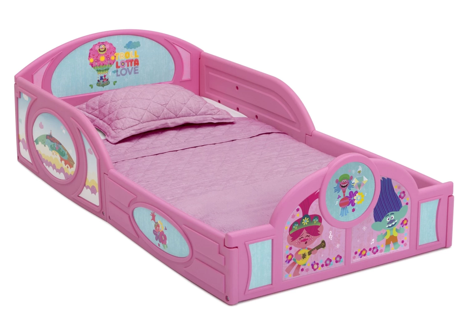 Delta Children Trolls World Tour Plastic Sleep And Play Toddler Bed 4 Delta Children Trolls World Tour Plastic Sleep And Play Toddler Bed - Image 4