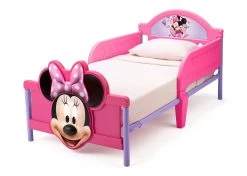 Delta Children Minnie Mouse Plastic 3D Toddler Bed -Kid Household Items BB86682MN BB87188MN minnie mouse 3D footboard toddler bed left hi res 6779cfe1 a9ff 4645 a98b 32a956aa2bbd