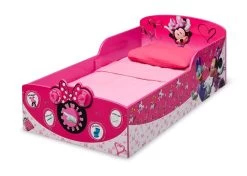 Delta Children Minnie Mouse Interactive Wood Toddler Bed -Kid Household Items BB86930MN minnie wooden toddler bed left 4d072837 863b 4515 beec eb3cd6f5d775