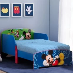 Delta Children Mickey Mouse Wood Toddler Bed -Kid Household Items BB86985MM crop square