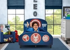 Delta Children Avengers Upholstered Twin Bed -Kid Household Items BB87065AV 1160 upholstered twin bed avengers lifestyle 04
