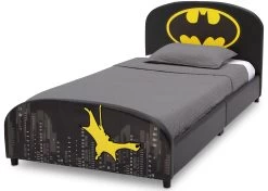 Delta Children Batman Upholstered Twin Bed 13 Delta Children Batman Upholstered Twin Bed -Kid Household Items BB87151BT batman upholstered twin bed left hi res