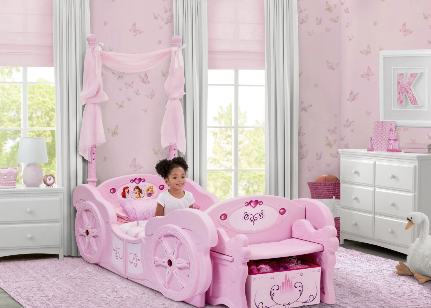 Delta Children Princess Carriage Convertible Toddler-to-Twin Bed 1 Delta Children Princess Carriage Convertible Toddler-to-Twin Bed