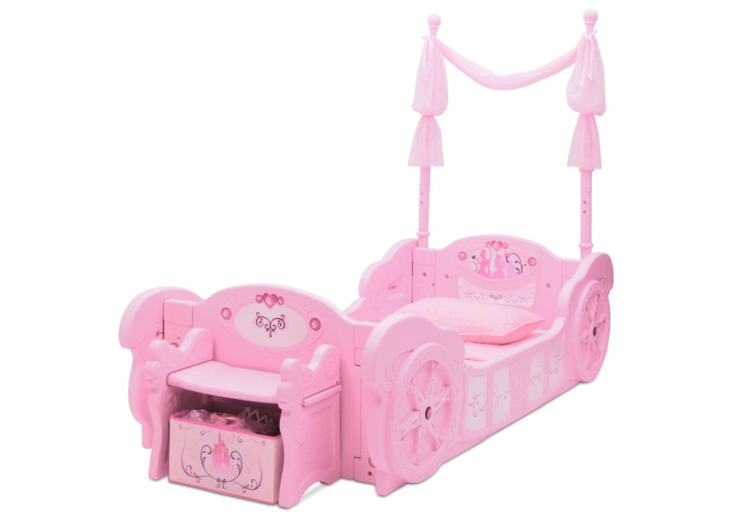 Delta Children Princess Carriage Convertible Toddler-to-Twin Bed 3 Delta Children Princess Carriage Convertible Toddler-to-Twin Bed - Image 3
