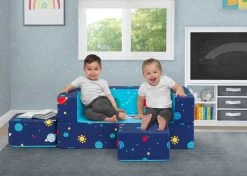 Delta Children Convertible Sofa And Play Set For Kids And Toddlers â Modular Foam Couch And Flip Out Lounger With 2 Ottomans