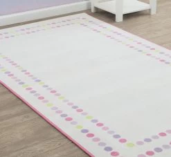 Delta Children Pearl Dot Rectangle Area Rug For Kids, 53-Inch X 59-Inch -Kid Household Items N1804 3027 rug pearldot lifestyle 102