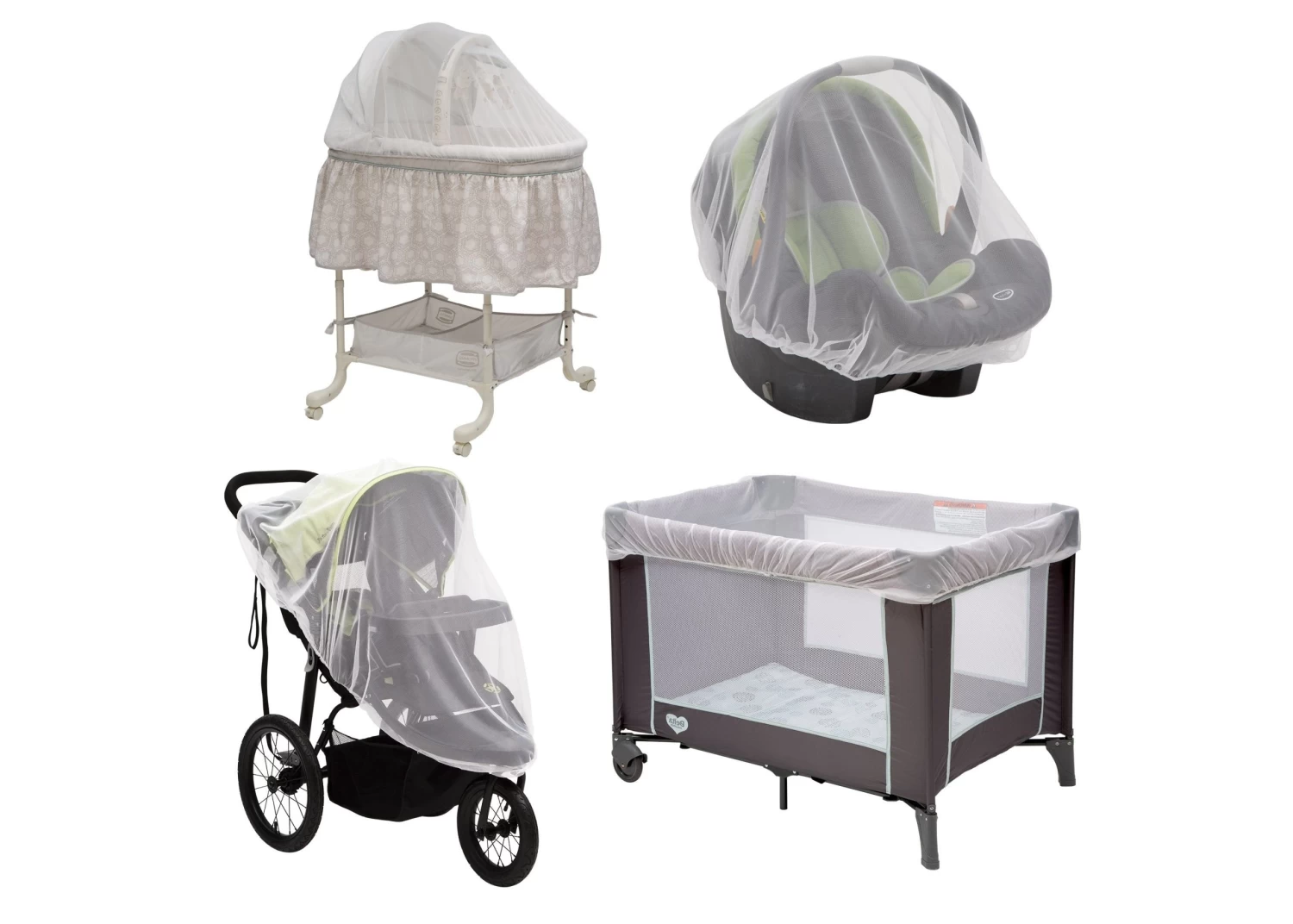 Delta Children 2-Pack Of Universal Mosquito Nets For Strollers, Joggers, Play Yards, Pack ‘n Plays, Infant Cars Seats, Infant Strollers & Bassinets 1 Delta Children 2-Pack Of Universal Mosquito Nets For Strollers, Joggers, Play Yards, Pack ‘n Plays, Infant Cars Seats, Infant Strollers & Bassinets