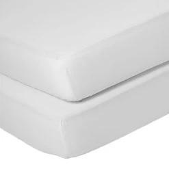 Delta Children Fitted Crib Sheets - 2 Pack, White -Kid Household Items SA2031 100stackedcorner hires