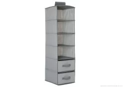Delta Children 6 Shelf Storage With 2 Drawers -Kid Household Items SS2060 058 6 shelf 2 drawers grey hi res 112366d5 206e 471d a90b 154dd333661c