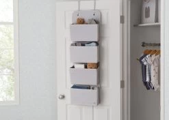 BabyGap 2-Pack Over The Door Storage Organizer With 4 Pockets -Kid Household Items SS8008GP 3411 over the door grey lifestyle 01