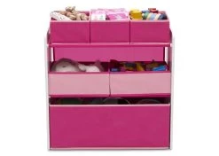 Delta Children Design And Store 6 Bin Toy Organizer 13 Delta Children Design And Store 6 Bin Toy Organizer -Kid Household Items TB83213GN pink multibin front props hi res