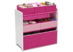 Delta Children Design And Store 6 Bin Toy Organizer 12 Delta Children Design And Store 6 Bin Toy Organizer -Kid Household Items TB83213GN pink multibin right props hi res
