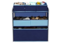 Delta Children Design And Store 6 Bin Toy Organizer 10 Delta Children Design And Store 6 Bin Toy Organizer -Kid Household Items TB83214GN blue multibin front props hi res