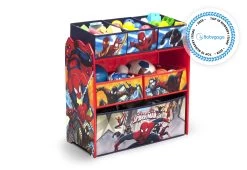 Delta Children Spider-Man Multi-Bin Toy Organizer -Kid Household Items TB83226SM 1163 Spider Man Multi Bin Toy Organizer nocolor silo 98