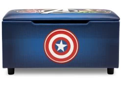 Delta Children Avengers Upholstered Storage Bench For Kids 7 Delta Children Avengers Upholstered Storage Bench For Kids -Kid Household Items TB83434AV avengers upholstered toybox front hi res copy