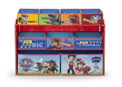 Delta Children PAW Patrol Deluxe Multi-Bin Toy Organizer -Kid Household Items TB84418PW delta paw patrol deluxe toy organizer front hi res fa79481c 0f78 47d1 a6a4 35503799bb97