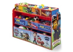 Delta Children PAW Patrol Deluxe Multi-Bin Toy Organizer -Kid Household Items TB84418PW delta paw patrol deluxe toy organizer left props hi res 264edfbb 0c4b 43a9 8d12 616b268e5b58