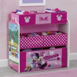 Delta Children Minnie Mouse Design And Store 6 Bin Toy Organizer -Kid Household Items TB84720MN minnie design store organizer hangtag hi res 3a42a0b0 e2c9 47f1 becb a093d365290a