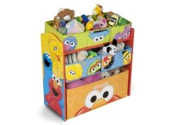 Delta Children Sesame Street Multi-Bin Toy Organizer -Kid Household Items TB84735SS sesame multibin organizer right props hi res 0d772836 3a11 4000 883f 1cf67483044d
