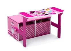 Delta Children Minnie Mouse Activity Bench -Kid Household Items TB87202MN activity bench minnie conversion A right 02 high res