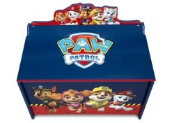 Delta Children PAW Patrol Deluxe Toy Box -Kid Household Items TB87207PW paw patrol wooden toy box top hi res