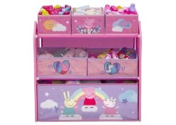 Delta Children Peppa Pig 6 Bin Design And Store Toy Organizer -Kid Household Items TB87230PG peppa design store front props hi res