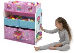 Delta Children Trolls World Tour Design And Store 6 Bin Toy Organizer 13 Delta Children Trolls World Tour Design And Store 6 Bin Toy Organizer -Kid Household Items TB88111TR trolls design and store org left props model hi res