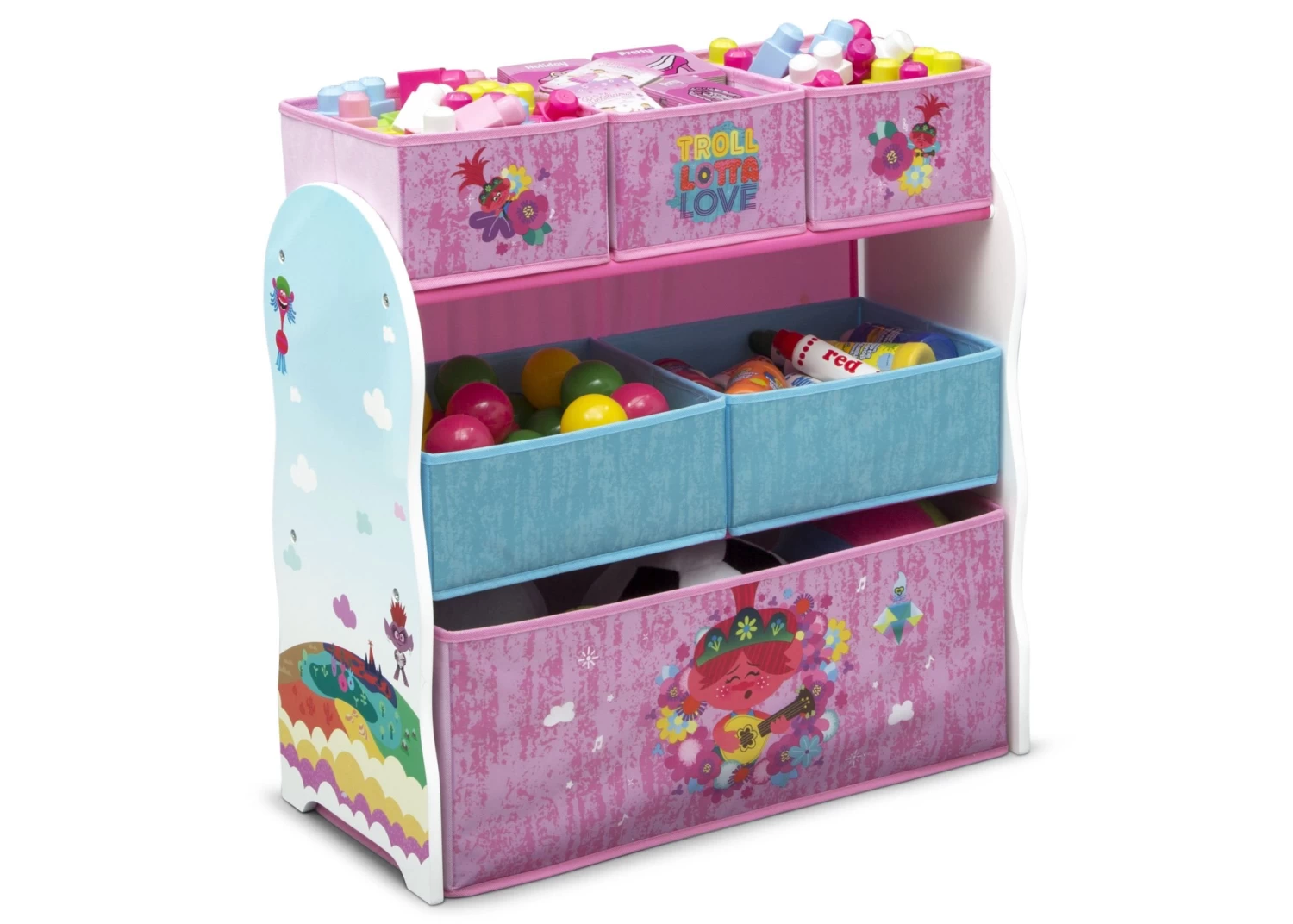 Delta Children Trolls World Tour Design And Store 6 Bin Toy Organizer 3 Delta Children Trolls World Tour Design And Store 6 Bin Toy Organizer - Image 3