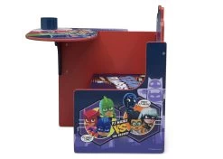 Delta Children PJ Masks Chair Desk With Storage Bin -Kid Household Items TC83676PJ PJ masks chair desk side 01