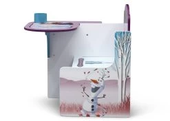 Delta Children Frozen II Chair Desk With Storage Bin -Kid Household Items TC83685FZ frozen chair desk left side hi res
