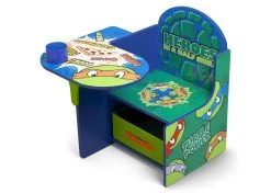 Delta Children Teenage Mutant Ninja Turtles Chair Desk With Storage Bin -Kid Household Items TC85723NT ninja turtle chair desk left hi res a95ed62c 5b3e 4665 b174 272b21980493